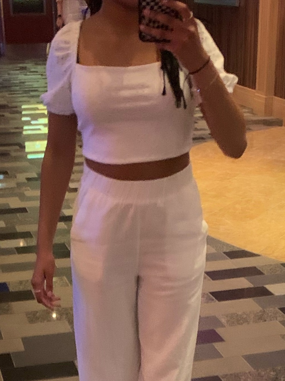 Ardene White Eyelet Tie-Back Crop Top